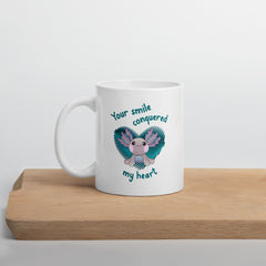 Your Smile Conquered My Heart White glossy mug