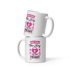 You Hold The Key To My Heart White Glossy Mug