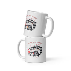 Loving You Is Easy White glossy mug