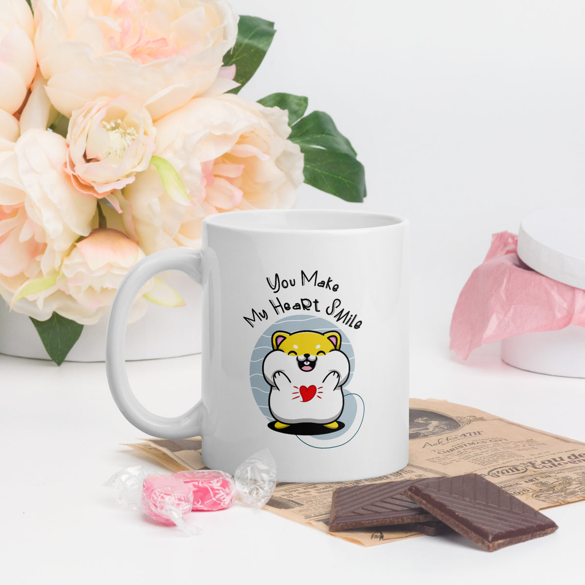 You Make My Heart Smile White Glossy Mug