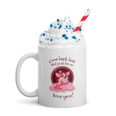 Let Me Love You White glossy mug