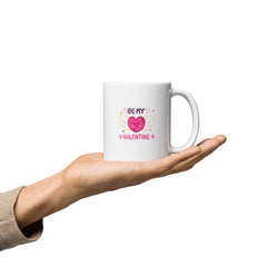 Be My Valentine White glossy mug