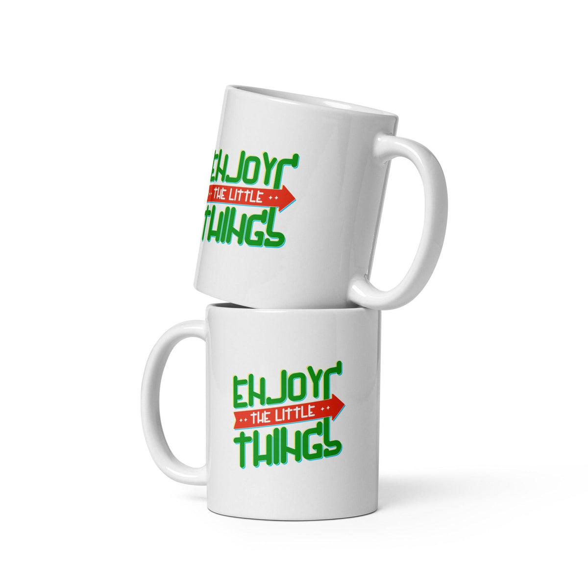 Graffiti Typography Expression White Glossy Mug - Beyond T-shirts