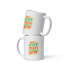 Futuristic Digital Fonts White Glossy Mug - Beyond T-shirts