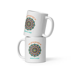 Chakra Awakening Mandala White Glossy Mug - Beyond T-shirts