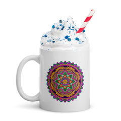 Mandala Illumination White Mug - Beyond T-shirts