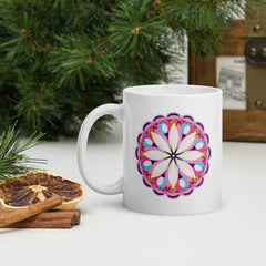 Golden Mandala Reflections White Mug - Beyond T-shirts