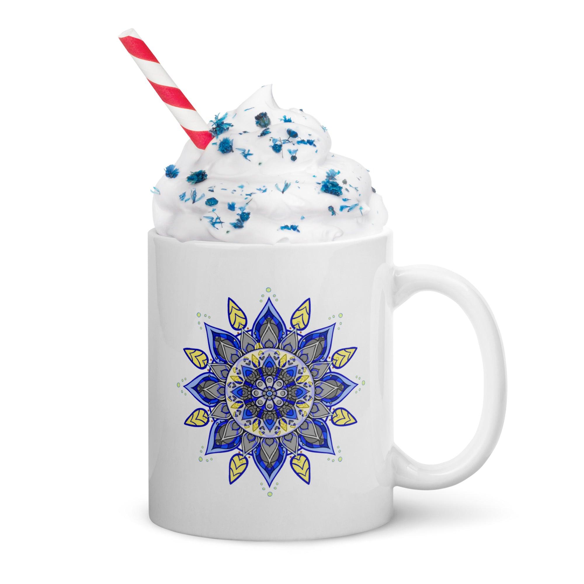 Mystic Mandala Magic On White Mug - Beyond T-shirts