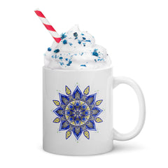 Mystic Mandala Magic On White Mug - Beyond T-shirts