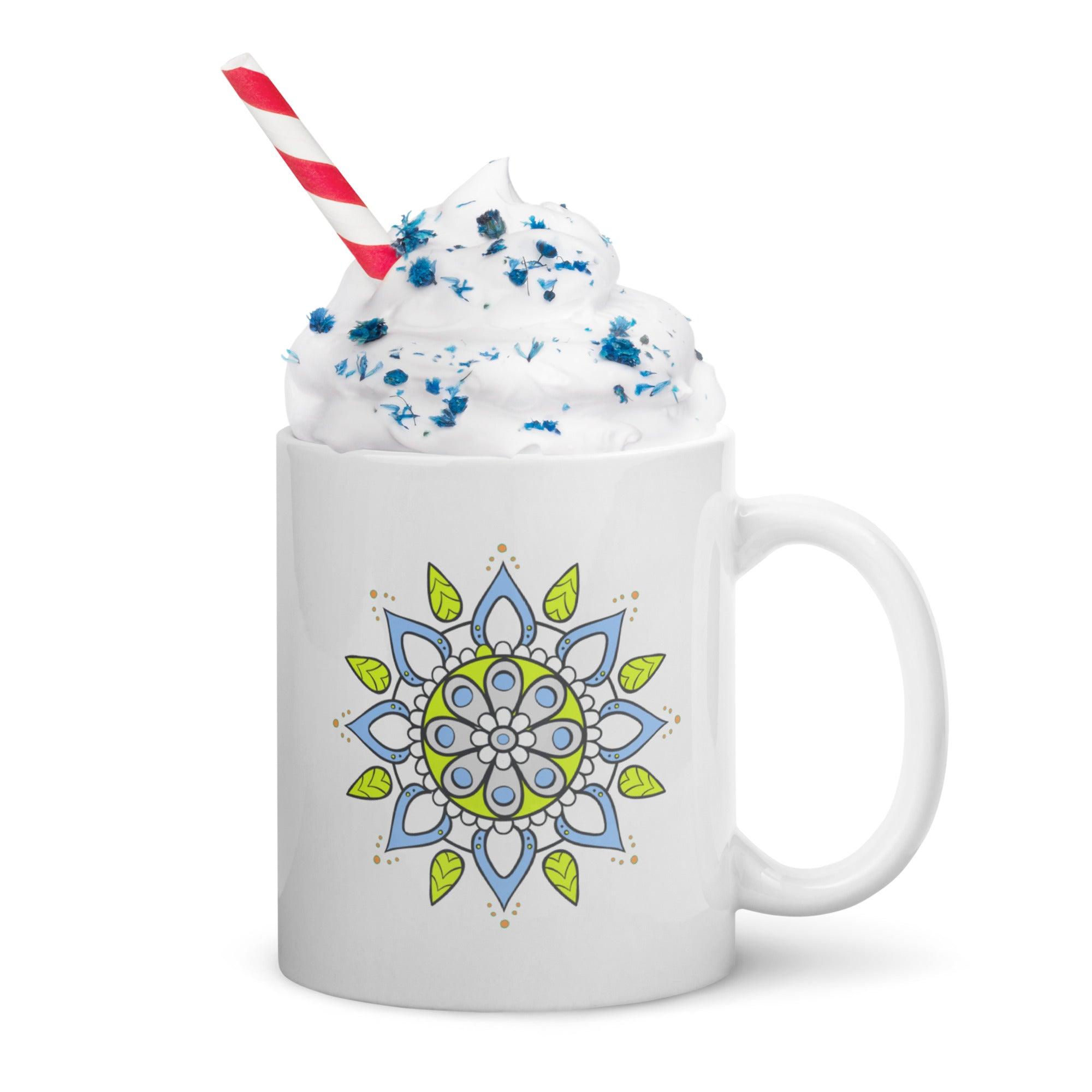 Golden Mandala Enchantment White Mug - Beyond T-shirts