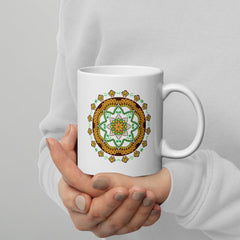 White Glossy Mandala Magic Mug - Beyond T-shirts