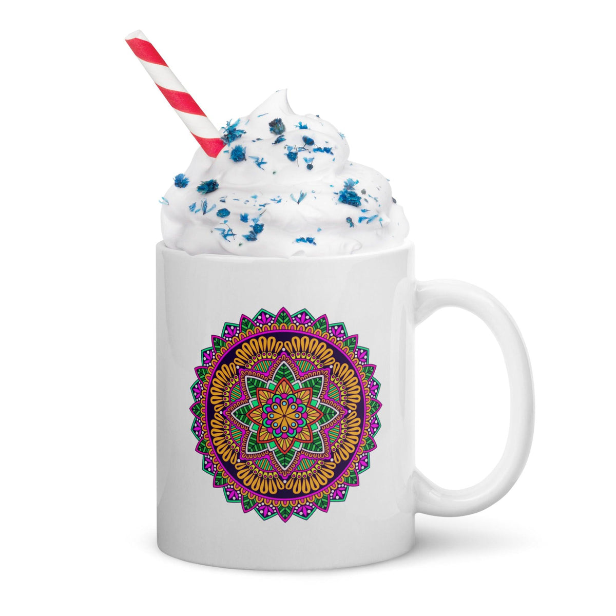 Mandala Illumination White Mug - Beyond T-shirts