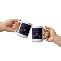 Celestial Glow Beyond Style White Glossy Mug