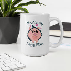 You're My Happy Place White glossy mug