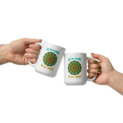 Boho Dreamcatcher Mandala White Glossy Mug - Beyond T-shirts