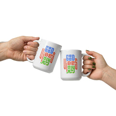 Typography Fusion Glossy Mug - Beyond T-shirts