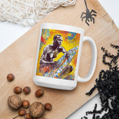 Bright and stylish Surfing 5 16 White Mug, perfect for adding a touch of surf culture to your daily coffee ritual.