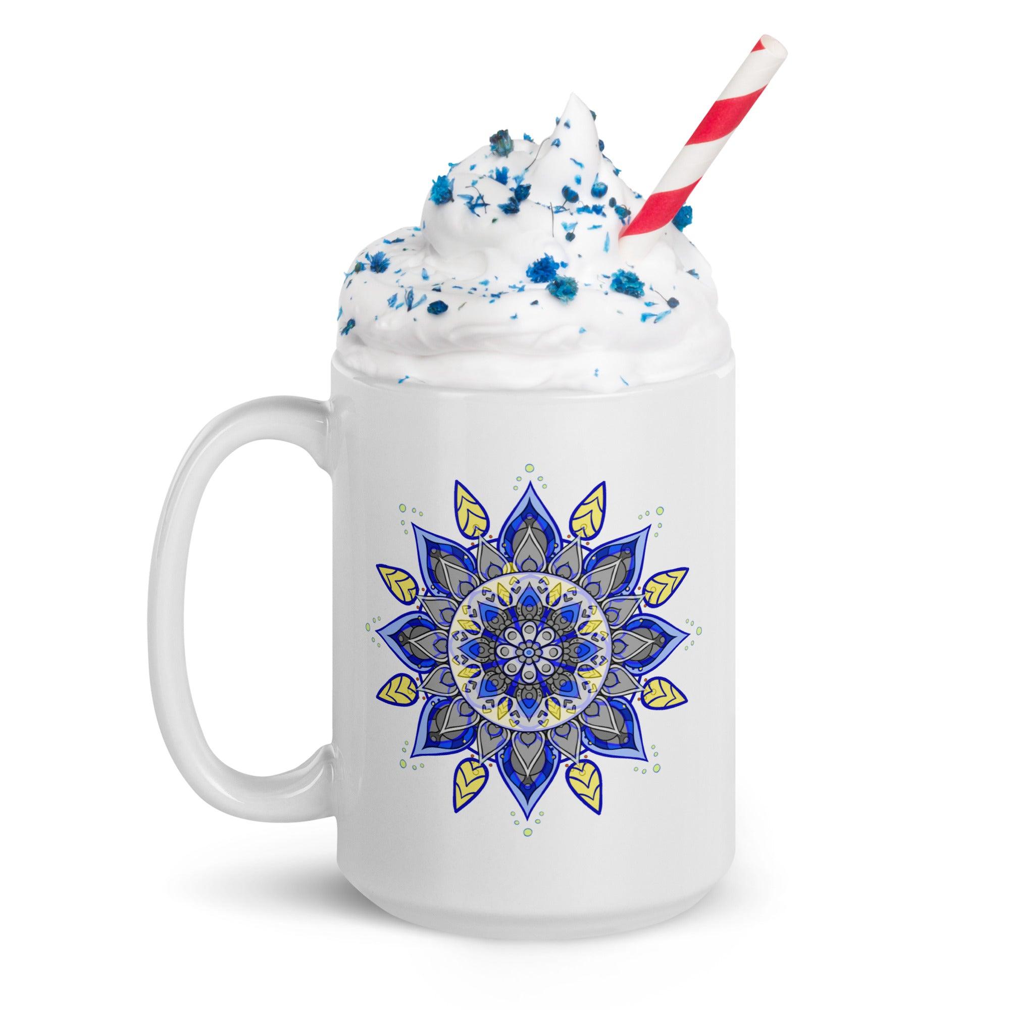 Mystic Mandala Magic On White Mug - Beyond T-shirts