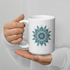 Intricate Mandala Charms White Mug - Beyond T-shirts