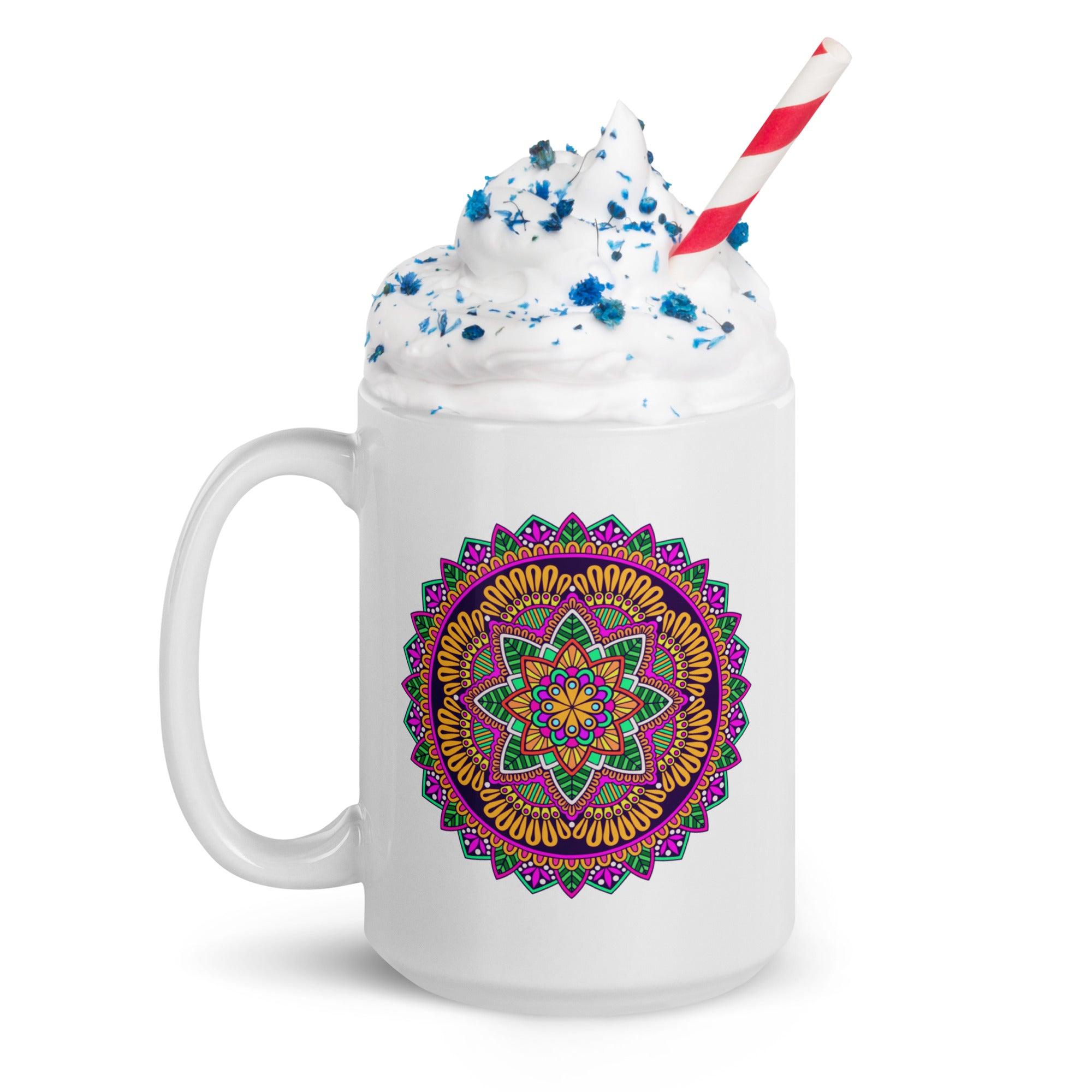 Mandala Illumination White Mug - Beyond T-shirts