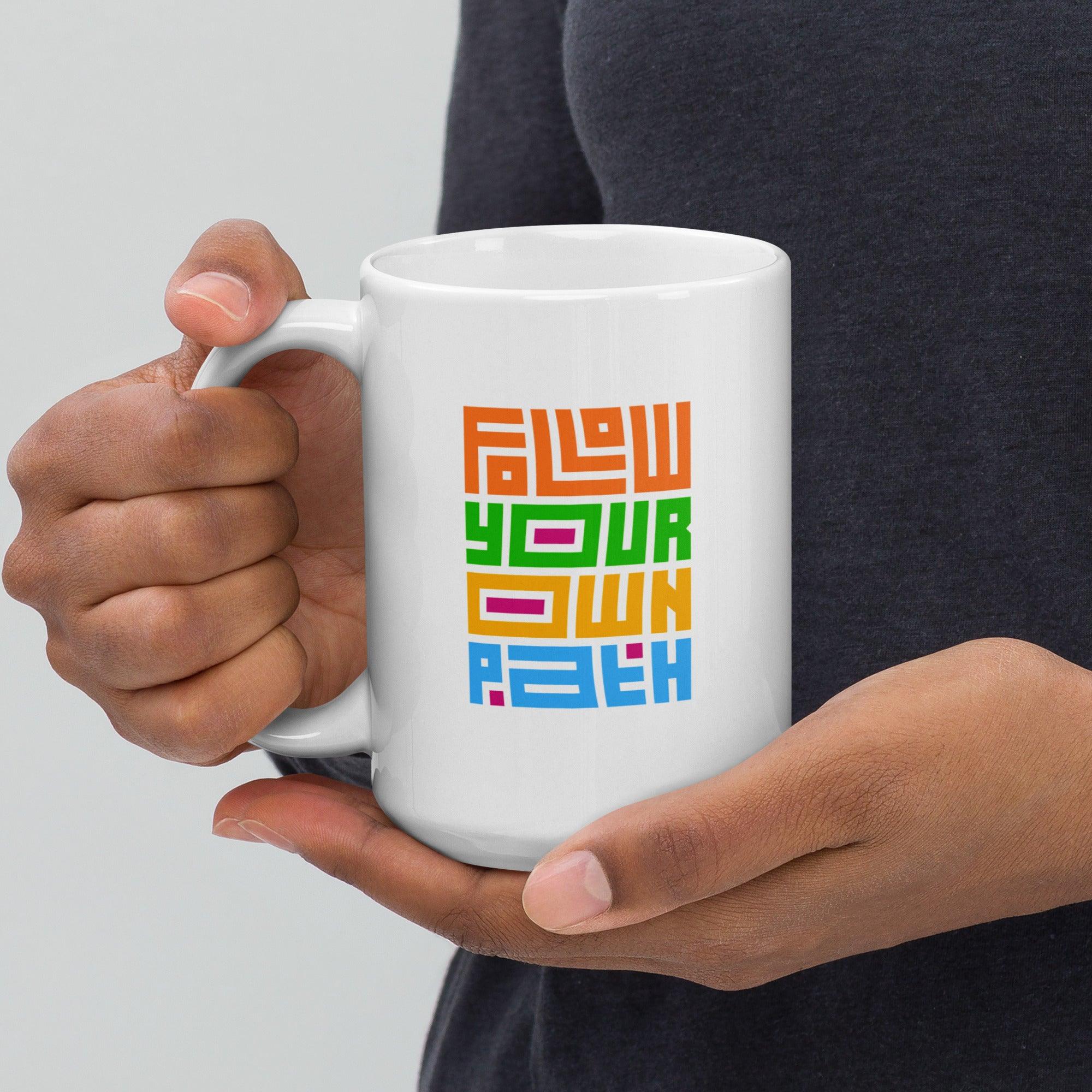 Bold Typography Statements White Glossy Mug - Beyond T-shirts