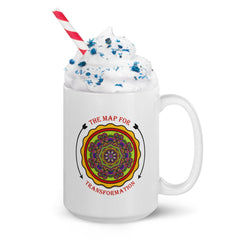 Lotus Harmony Mandala White Glossy Mug - Beyond T-shirts