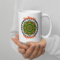 Zen Garden Zenith Mandala White Glossy Mug - Beyond T-shirts