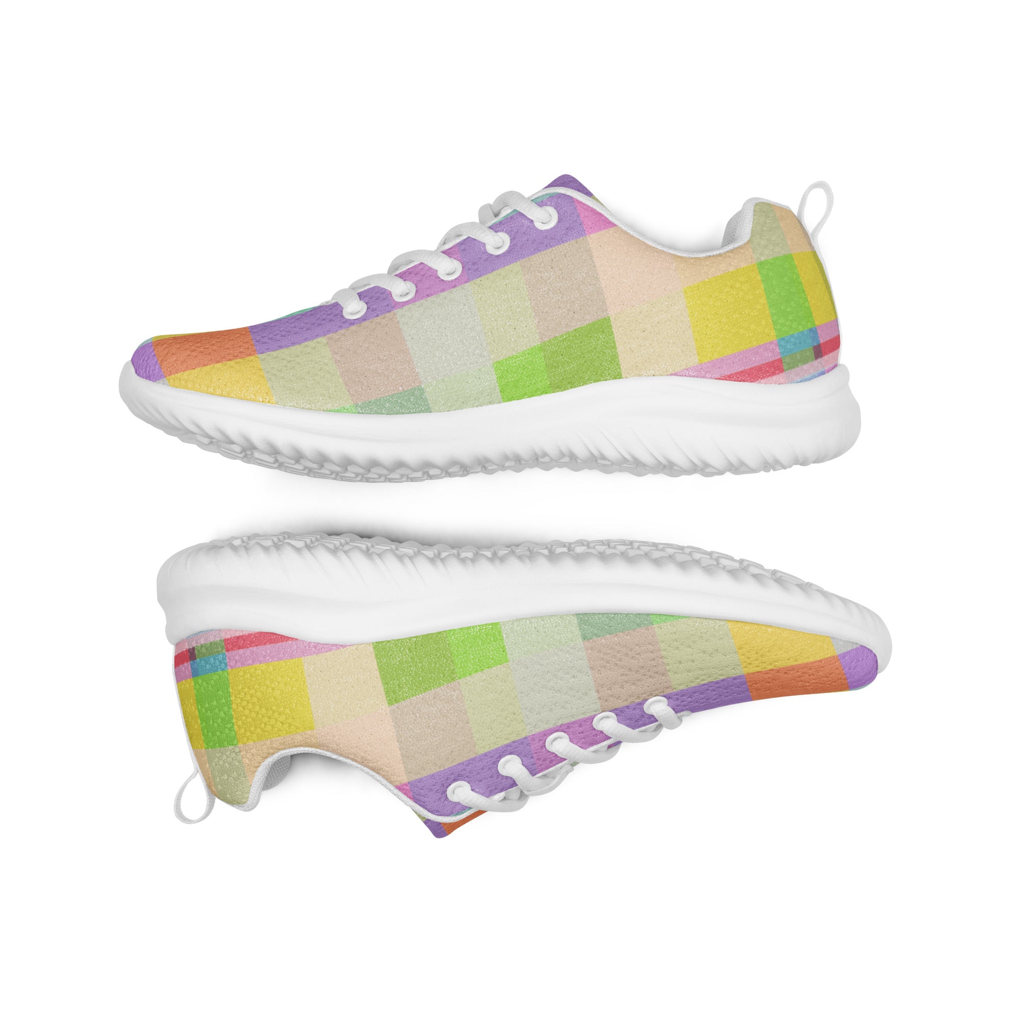 Colorful strides ahead with these Rainbow Rush shoes, offering both style and performance for the modern athlete.