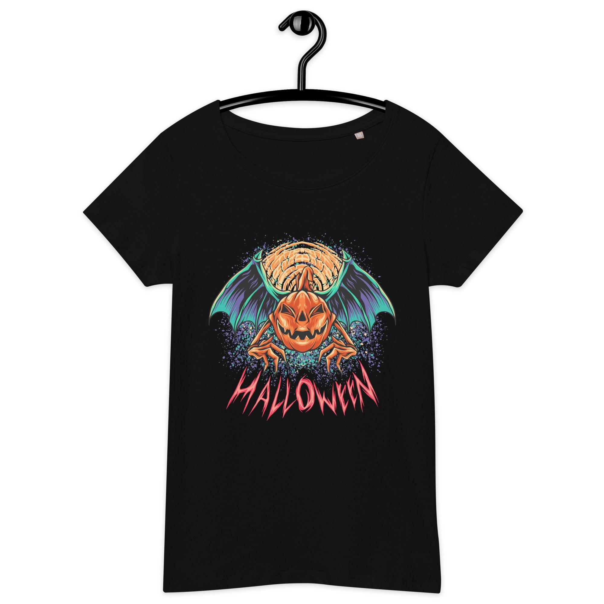 Organic Halloween Moon Phases Women's Tee Celestial Allure - Beyond T-shirts