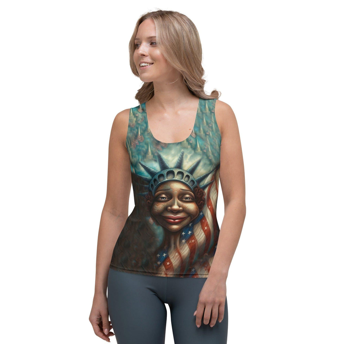 Yankee Doodle Dandy Sublimation Cut & Sew Tank Top - Beyond T-shirts