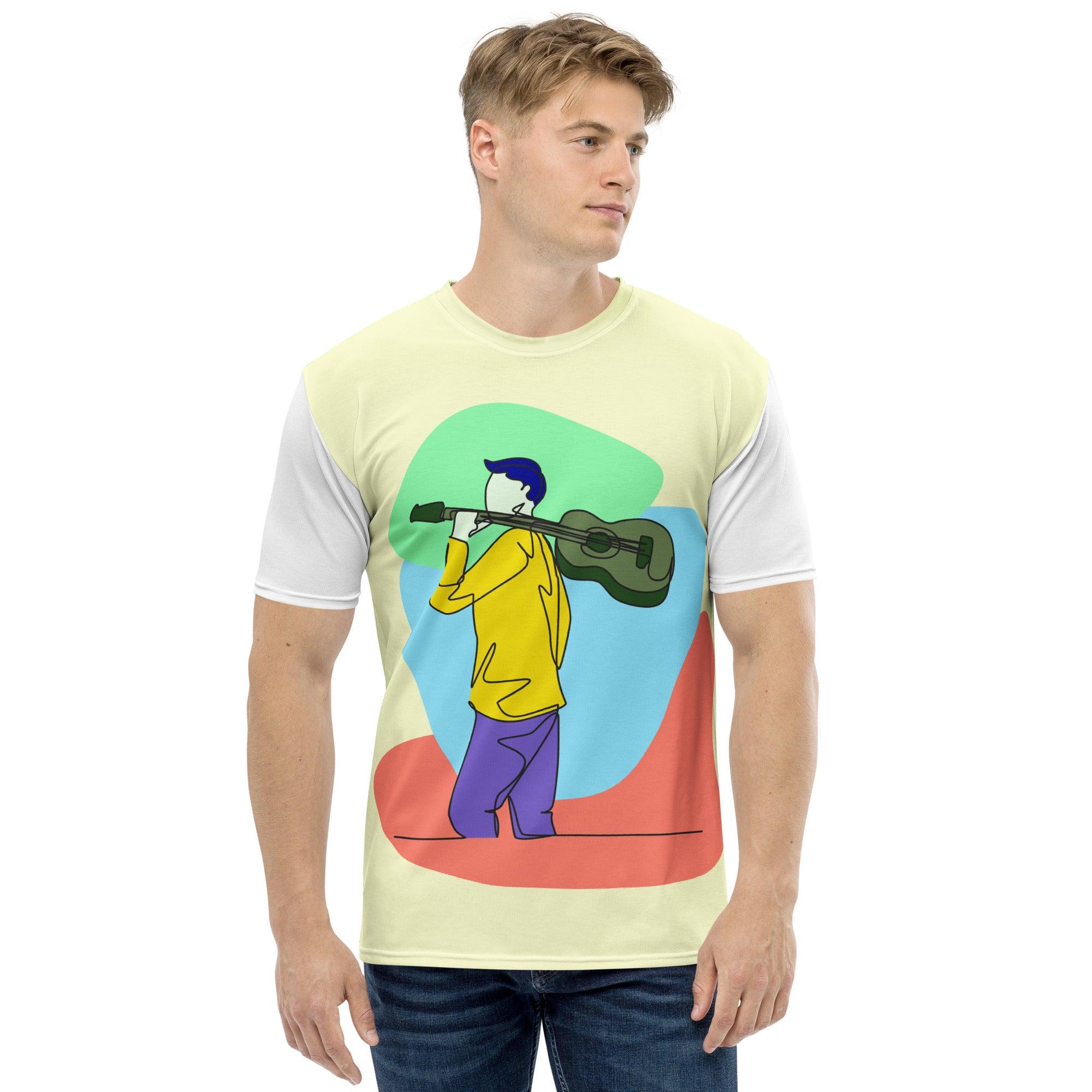 A Man With a Guitar At Half Speed Men's T-shirt - Beyond T-shirts