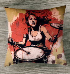 A Rhythm All Her Own Outdoor Pillow - Beyond T-shirts