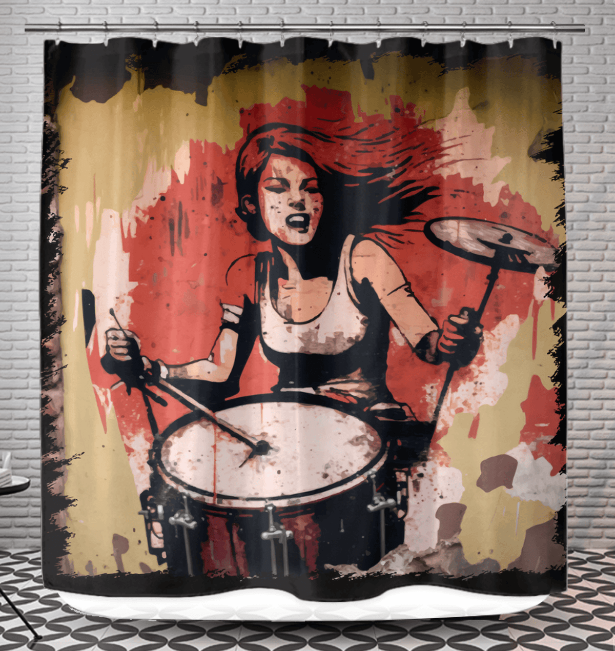 A Rhythm All Her Own Shower Curtain - Beyond T-shirts