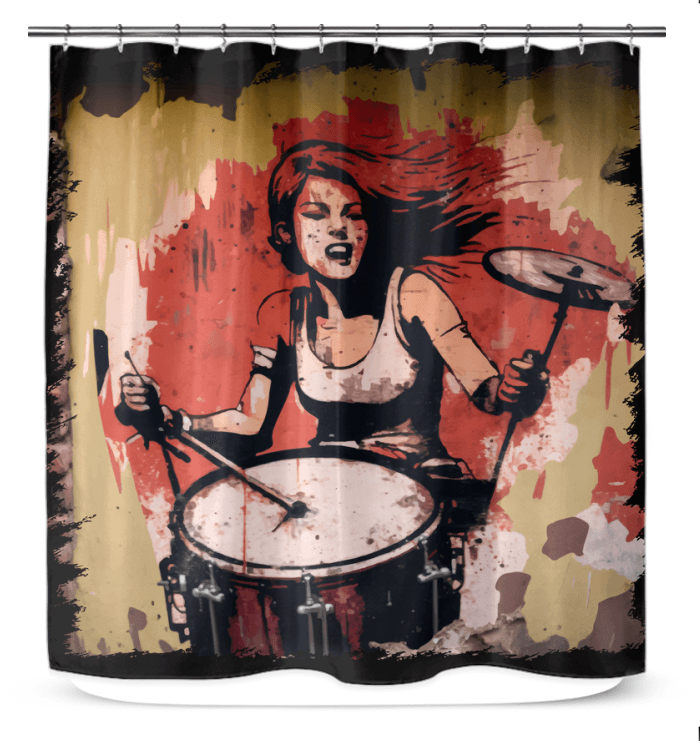 A Rhythm All Her Own Shower Curtain - Beyond T-shirts