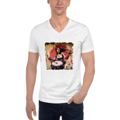 A Rhythm All Her Own Unisex Short Sleeve V-Neck T-Shirt - Beyond T-shirts