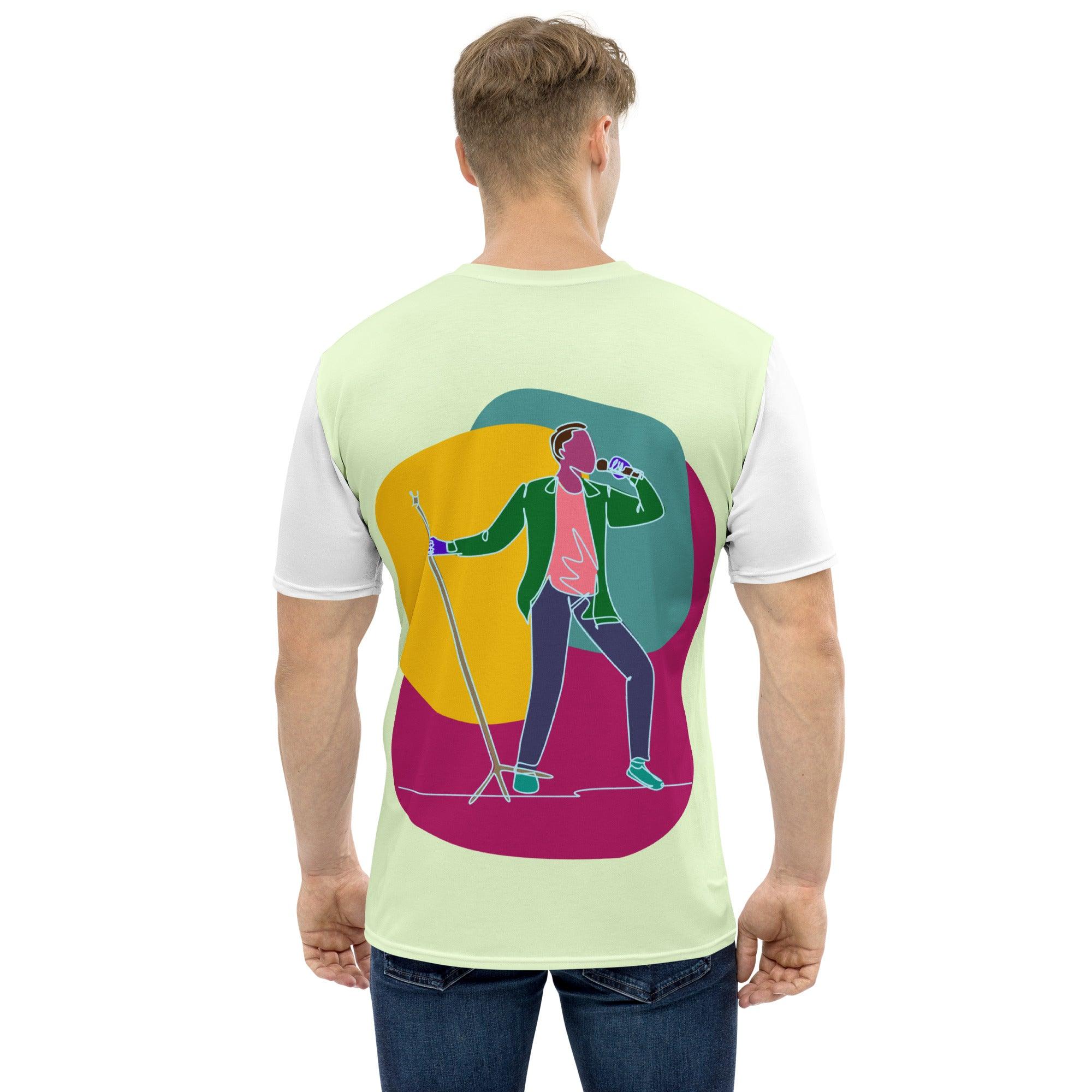 A Singer With A Microphone Stand Men's T-shirt - Beyond T-shirts