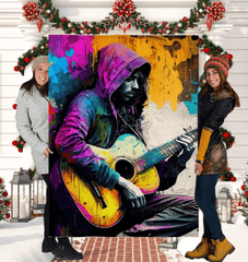 Ain't No Party Without Guitar Sherpa Blanket - Beyond T-shirts