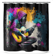 Ain't No Party Without Guitar Shower Curtain - Beyond T-shirts