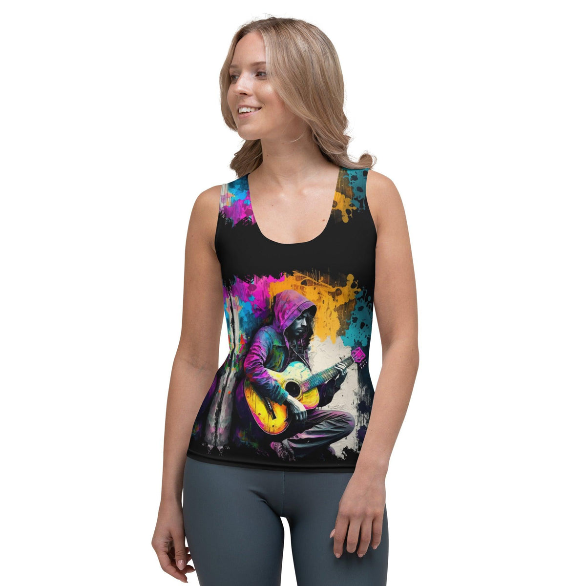 Ain't No Party Without Guitar Sublimation Cut & Sew Tank Top - Beyond T-shirts