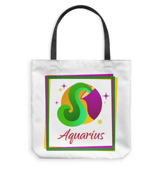 Aquarius Basketweave Tote Bag | Zodiac Series 3 - Beyond T-shirts