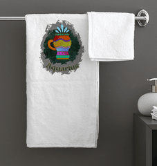 Aquarius Bath Towel | Zodiac Series 11 - Beyond T-shirts