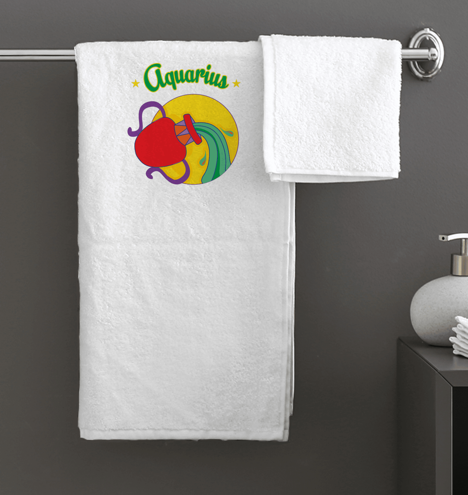 Aquarius Bath Towel | Zodiac Series 5 - Beyond T-shirts