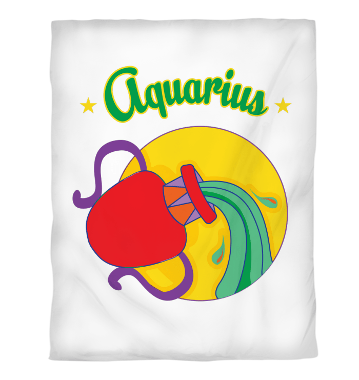 Aquarius Duvet Cover - Twin | Zodiac Series 5 - Beyond T-shirts