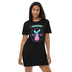 Aquarius Organic Cotton T-Shirt Dress | Zodiac Series 1 - Beyond T-shirts