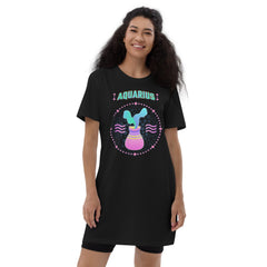 Aquarius Organic Cotton T-Shirt Dress | Zodiac Series 1 - Beyond T-shirts