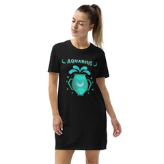 Aquarius Organic Cotton T-shirt Dress | Zodiac Series 2 - Beyond T-shirts