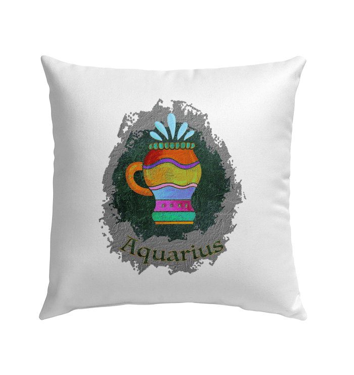 Aquarius Outdoor Pillow | Zodiac Series 11 - Beyond T-shirts