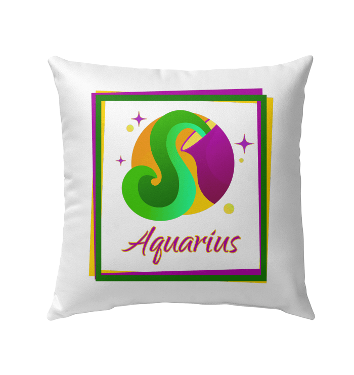 Aquarius Outdoor Pillow | Zodiac Series 3 - Beyond T-shirts