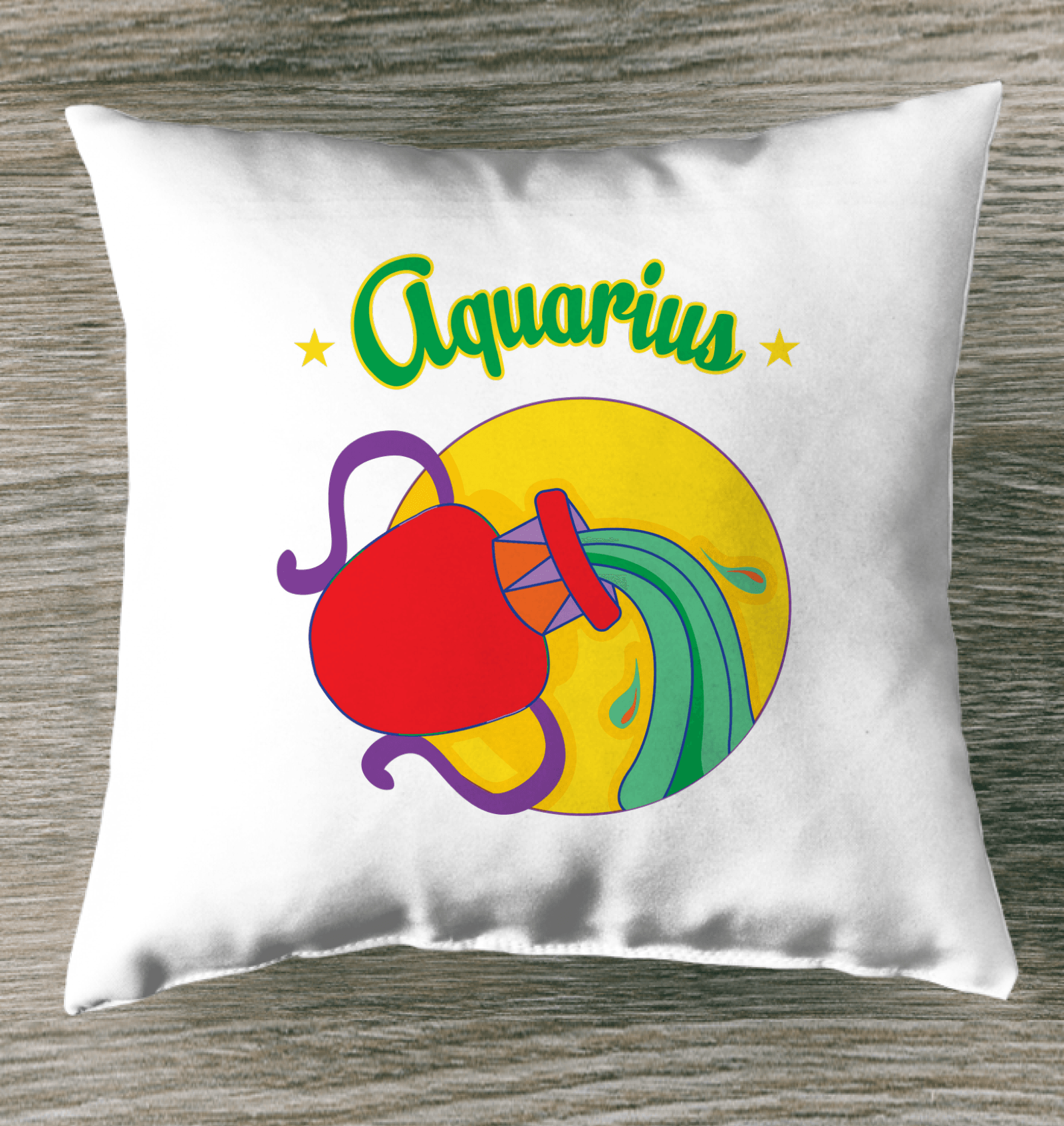 Aquarius Outdoor Pillow | Zodiac Series 5 - Beyond T-shirts