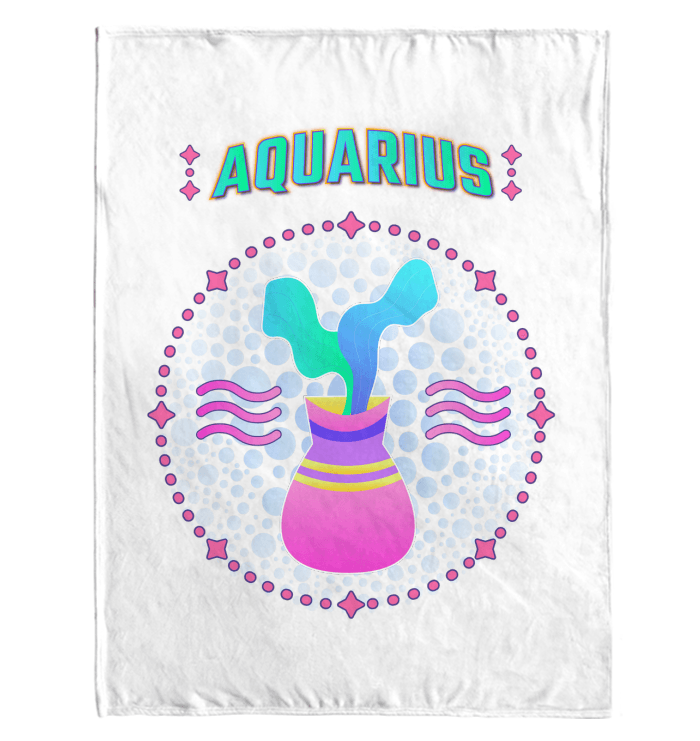 Aquarius Sherpa Blanket | Zodiac Series 1 - Beyond T-shirts